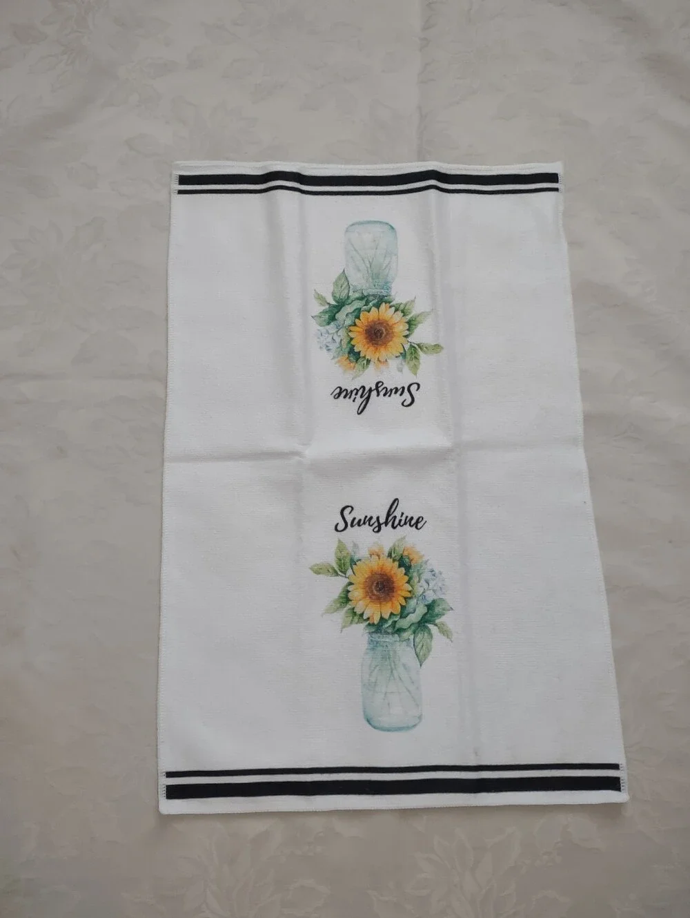 Art Sun Flower Watercolor Dish Towels Bathroom Kitchen Tea Towel